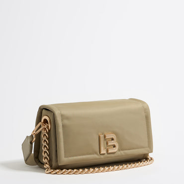 Medium Nylon Flap Bag - Light Khaki