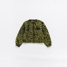 Animal Mix Quilted Linen Jacket - Verde