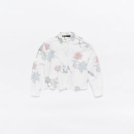 Birds Boxy Shirt - Ivory