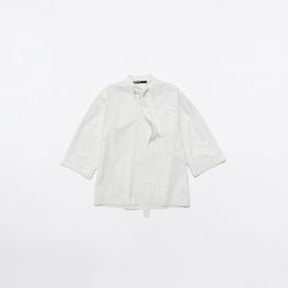 Cotton Tie Front Shirt - Ivory