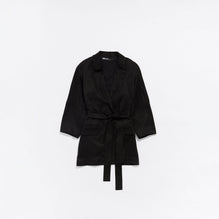 Fluid Double Breasted Jacket - Black