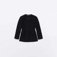 Tweed Fitted Jacket - Black