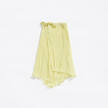 Pleated Midi Skirt - Plae Yellow