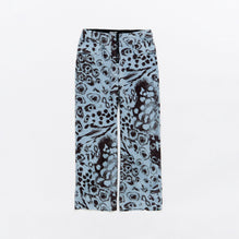 Animal Mix Straight Fluid Trousers - Blue