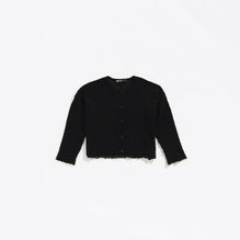 Straight Knit Cardigan - Black