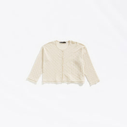 Straight Knit Cardigan - Ivory