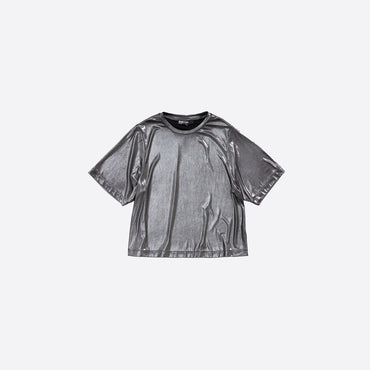 Metallic Boxy T-Shirt - Sliver