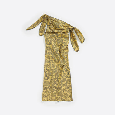 Paisley Knots Dress - Yellow