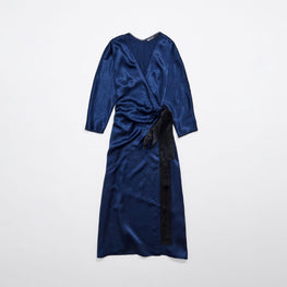 Long Cross Dress - Navy Blue