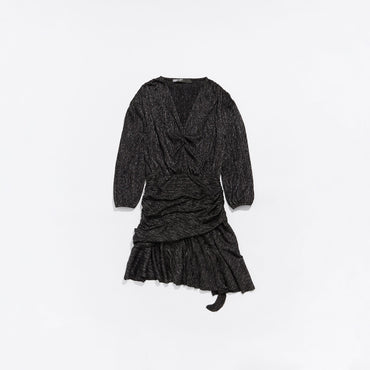 Short Lurex Dress - Black