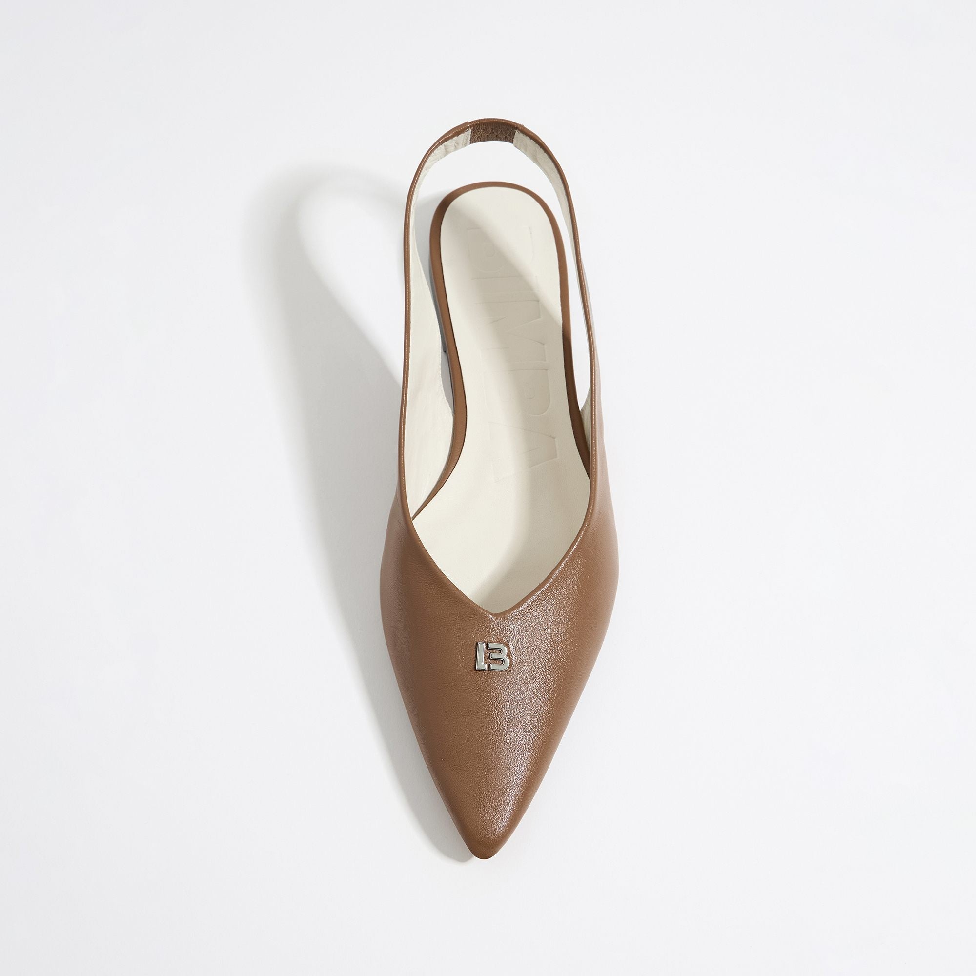 Leather Slingback Ballerina - Toasted Brown