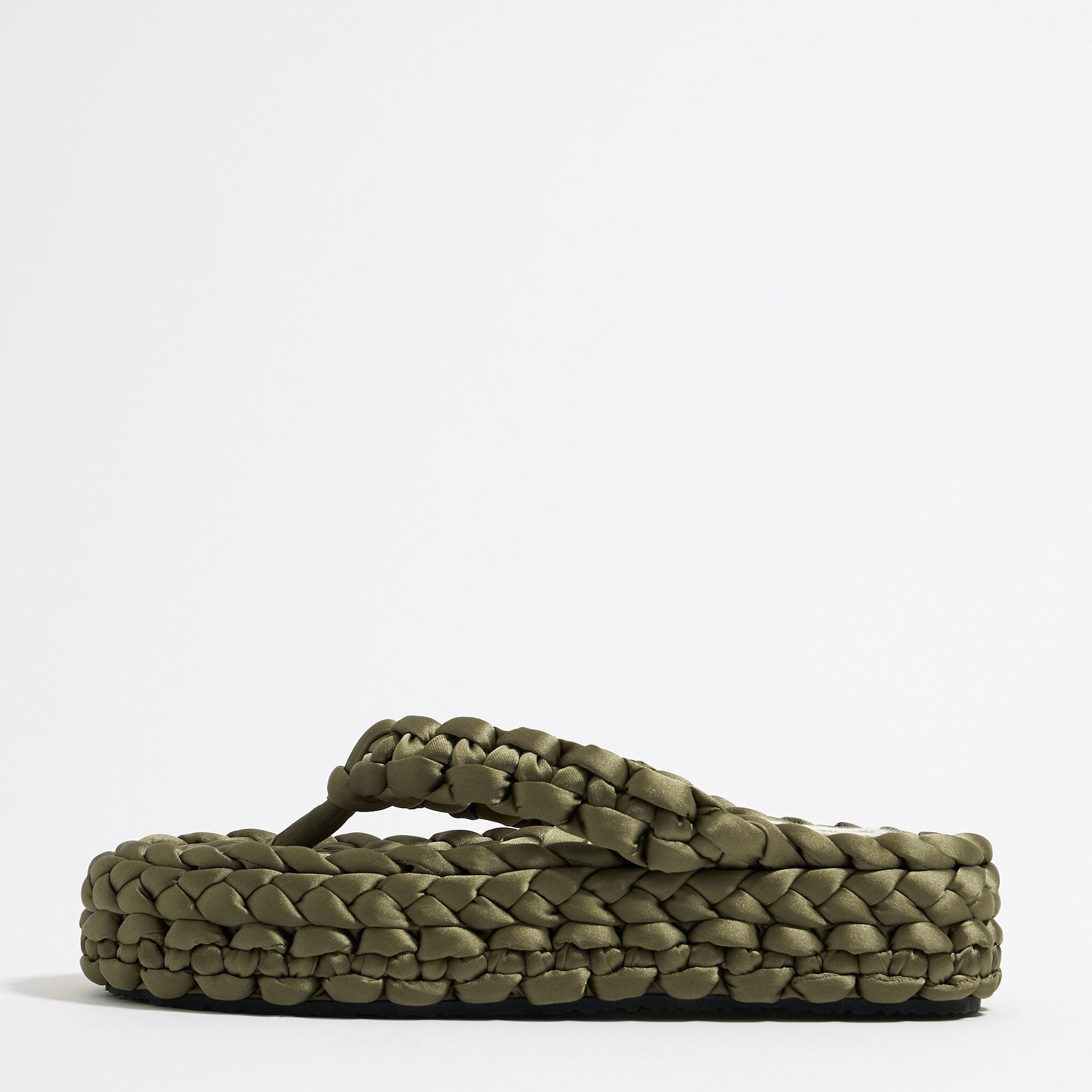 Plaited Flat Sandal - Verde