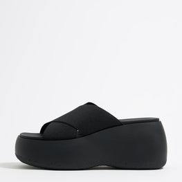 Elastic High Wedge - Black