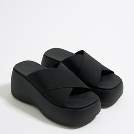 Elastic High Wedge - Black