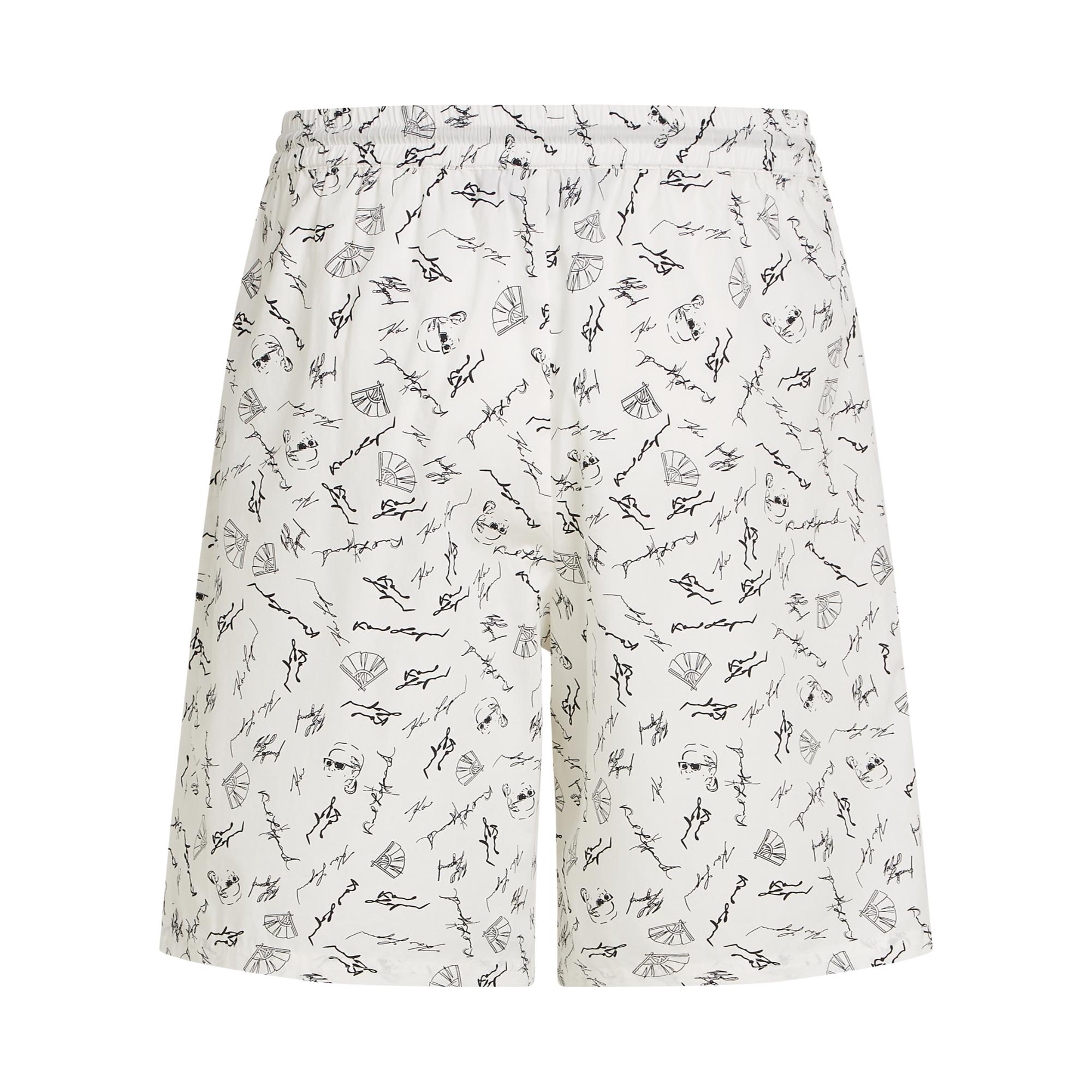 K-Sketch AOP Poplin Shorts - White