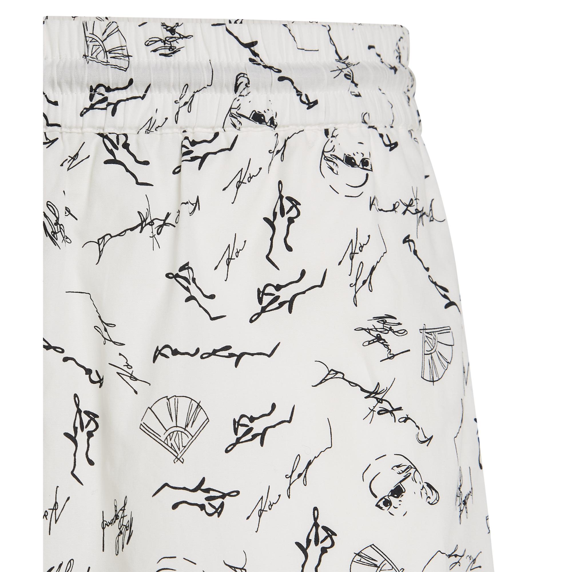 K-Sketch AOP Poplin Shorts - White