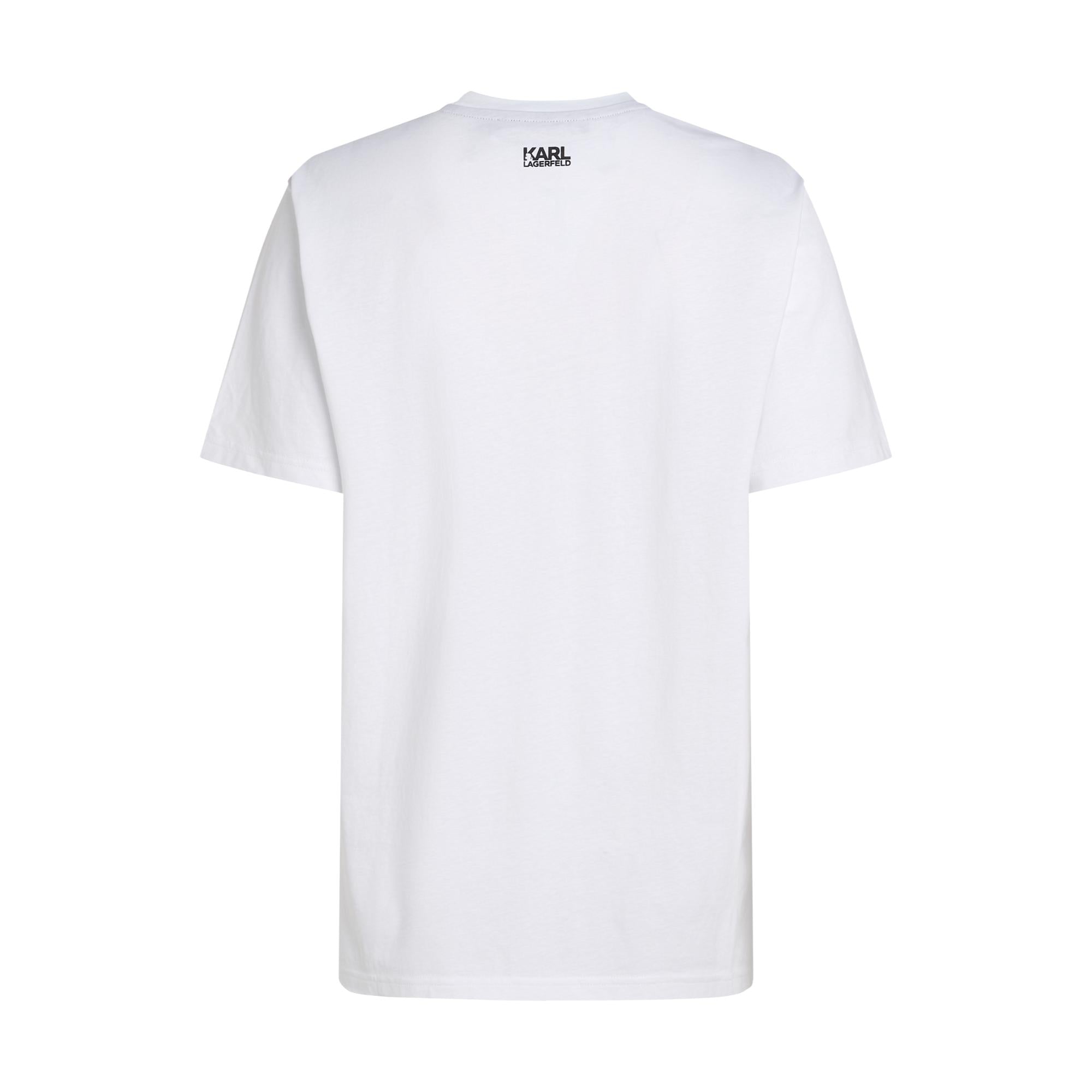 Karl Profile Sketch T-Shirt - White