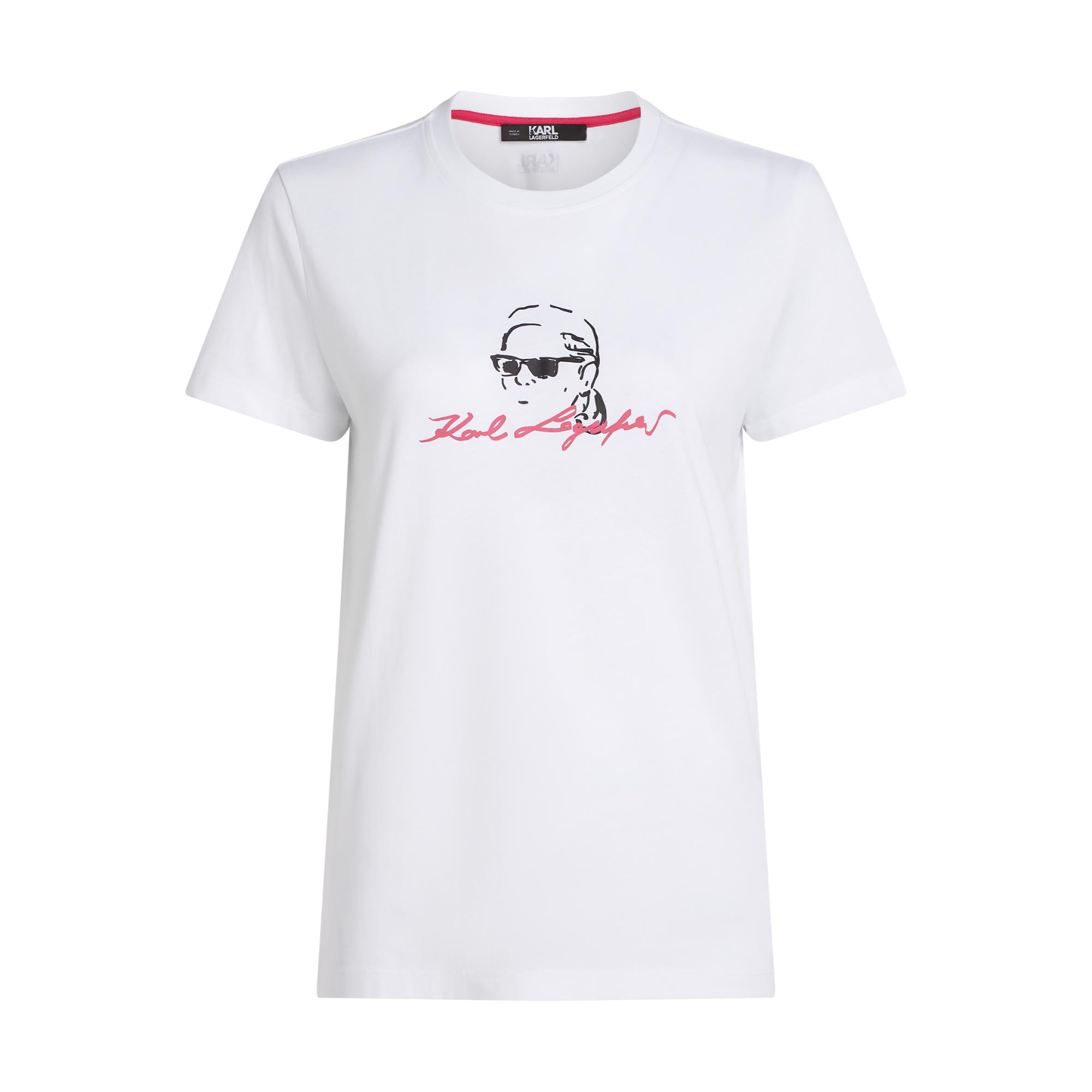 Karl Profile Sketch T-Shirt - White