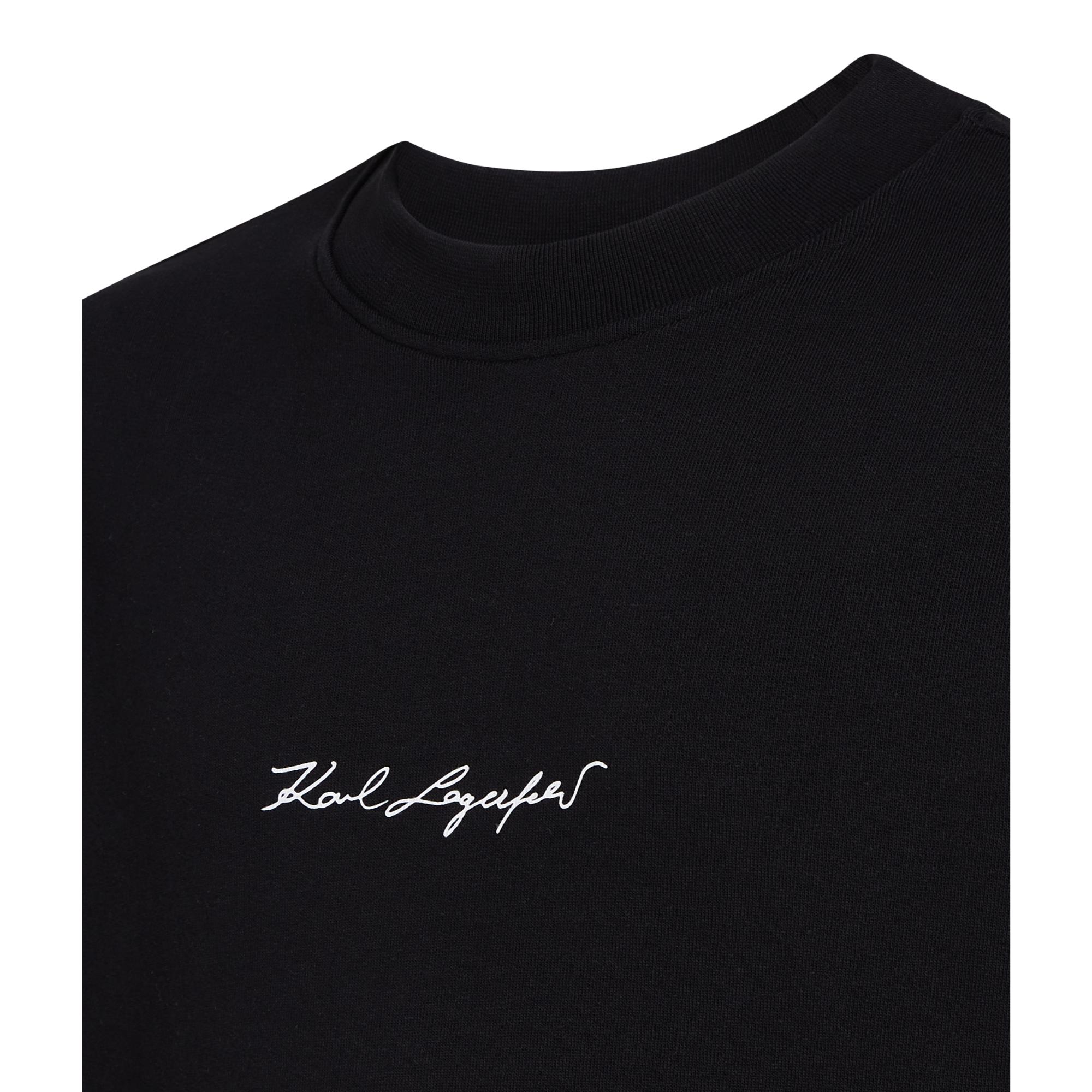 Ctrst Stitching Signature Sweatshirt - Black