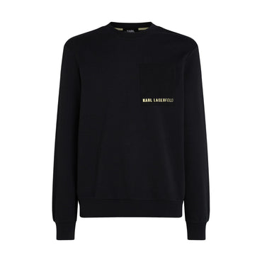 Contrast Pocket Sweatshirt - Black