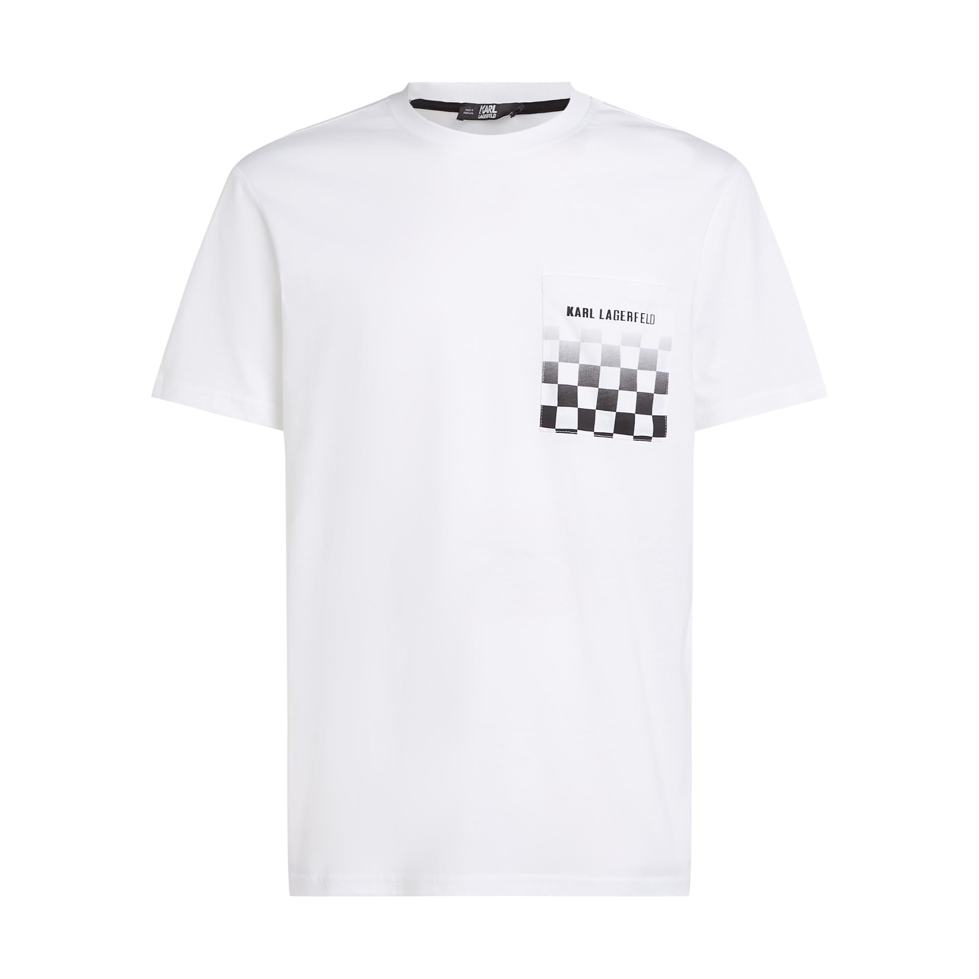 Checkboard Pocket T-Shirt - White