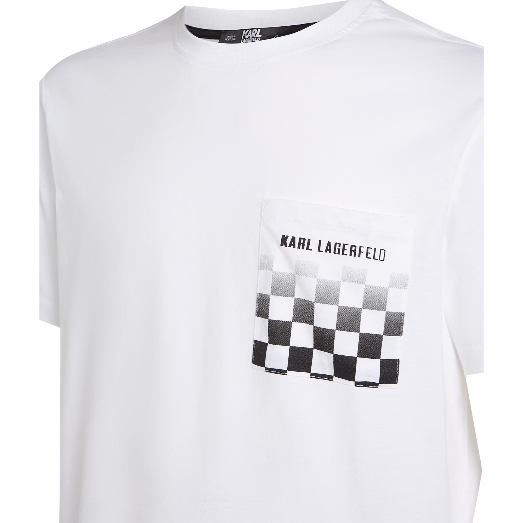 Checkboard Pocket T-Shirt - White