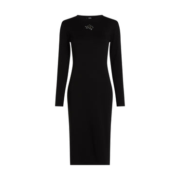 Kocktail Couple Rhinestone Dress - Black