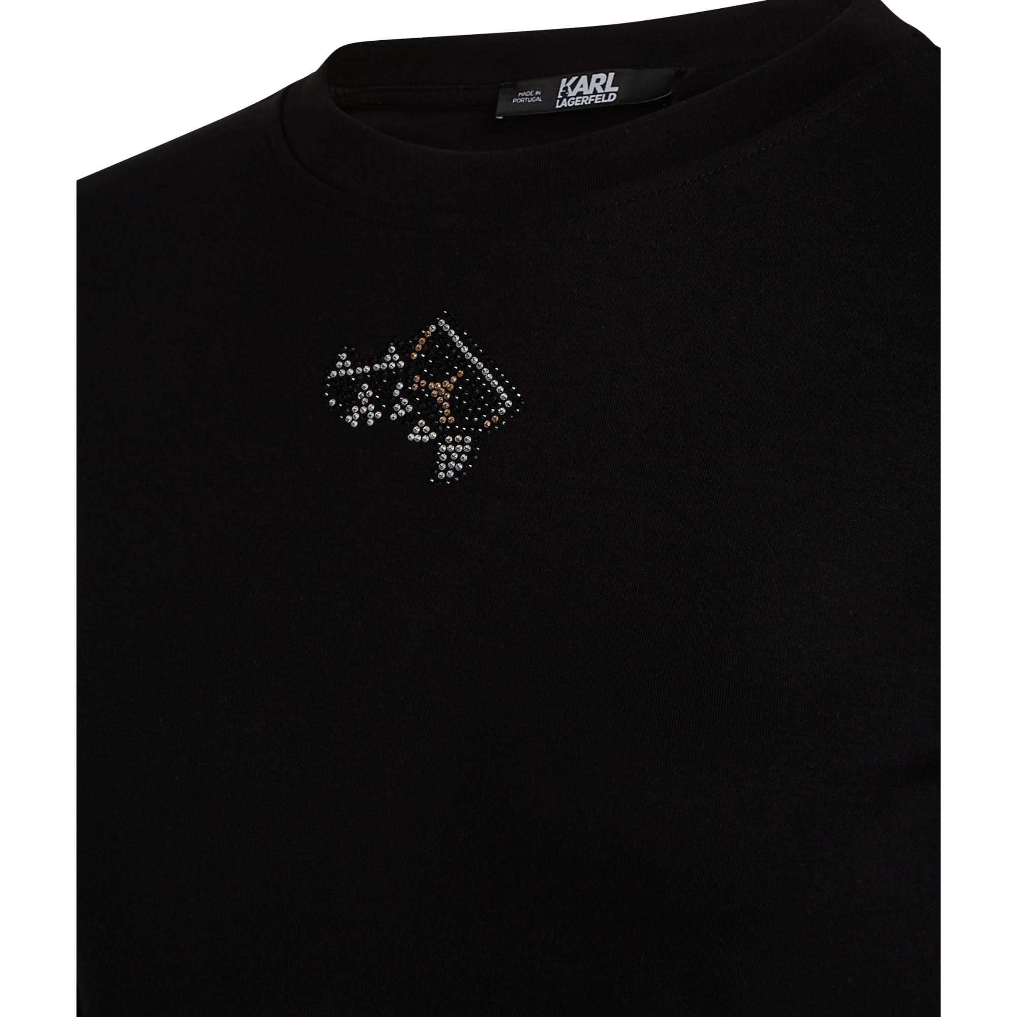 Kocktail Couple Rhinestone Dress - Black