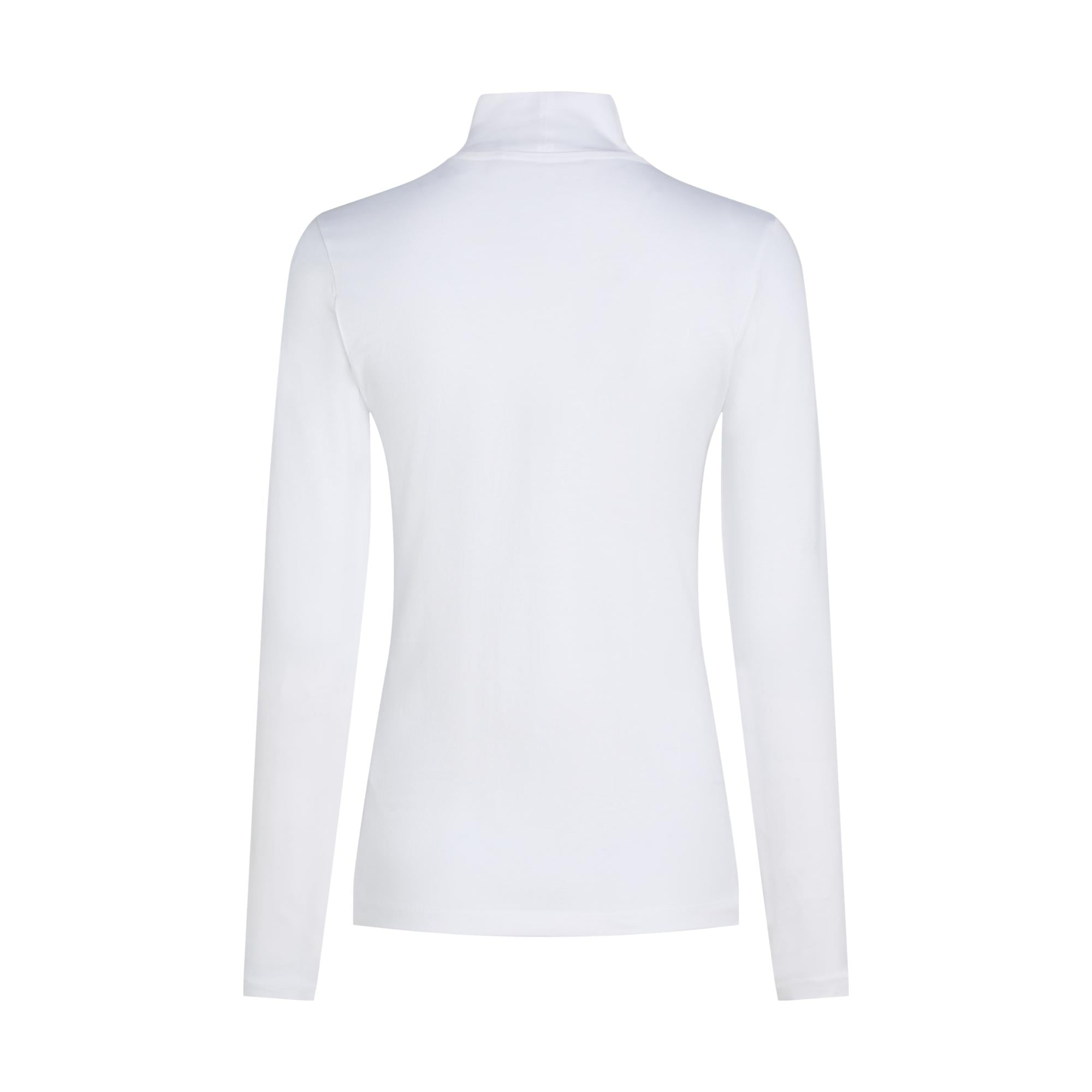 Mock Neck LS T-Shirt - White