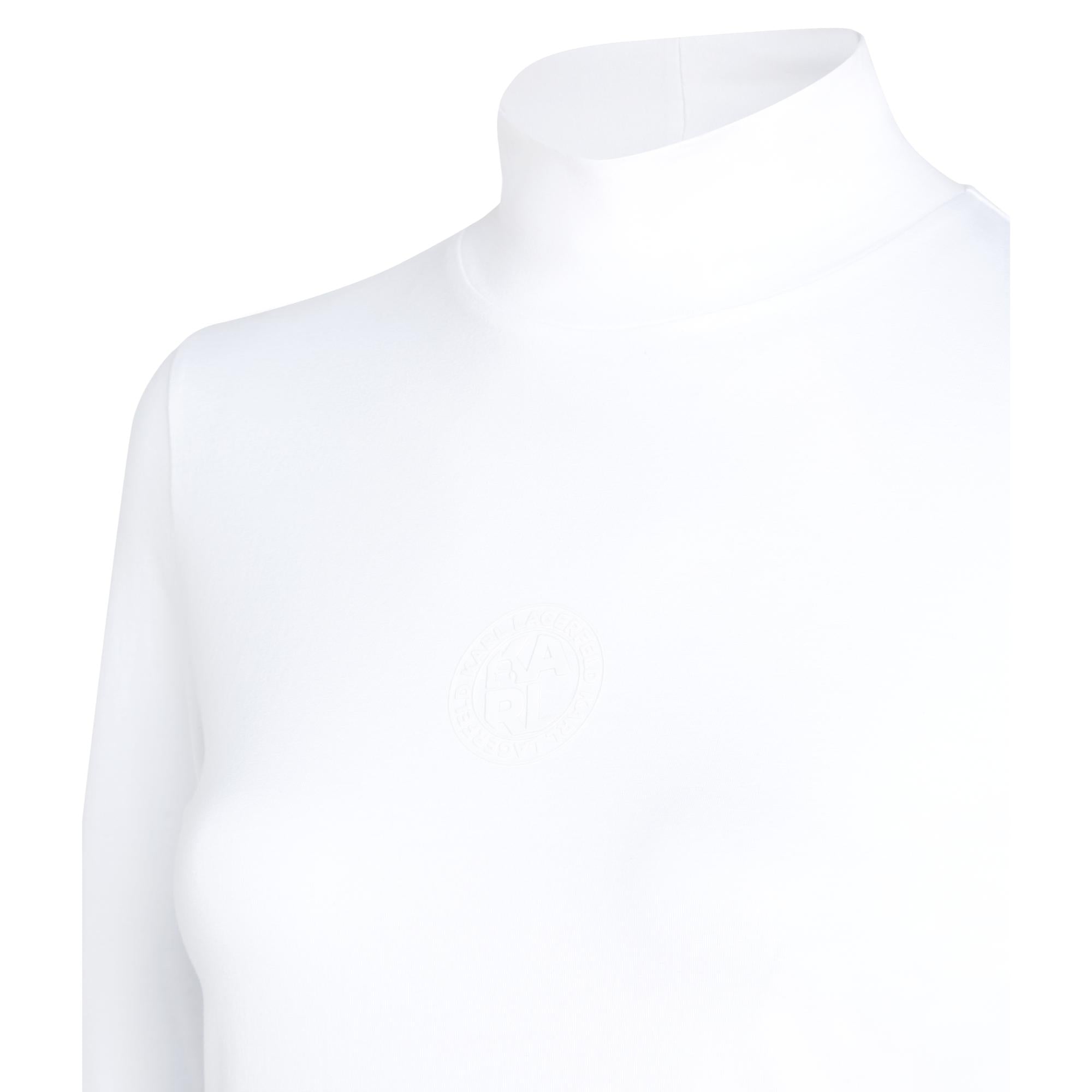 Mock Neck LS T-Shirt - White