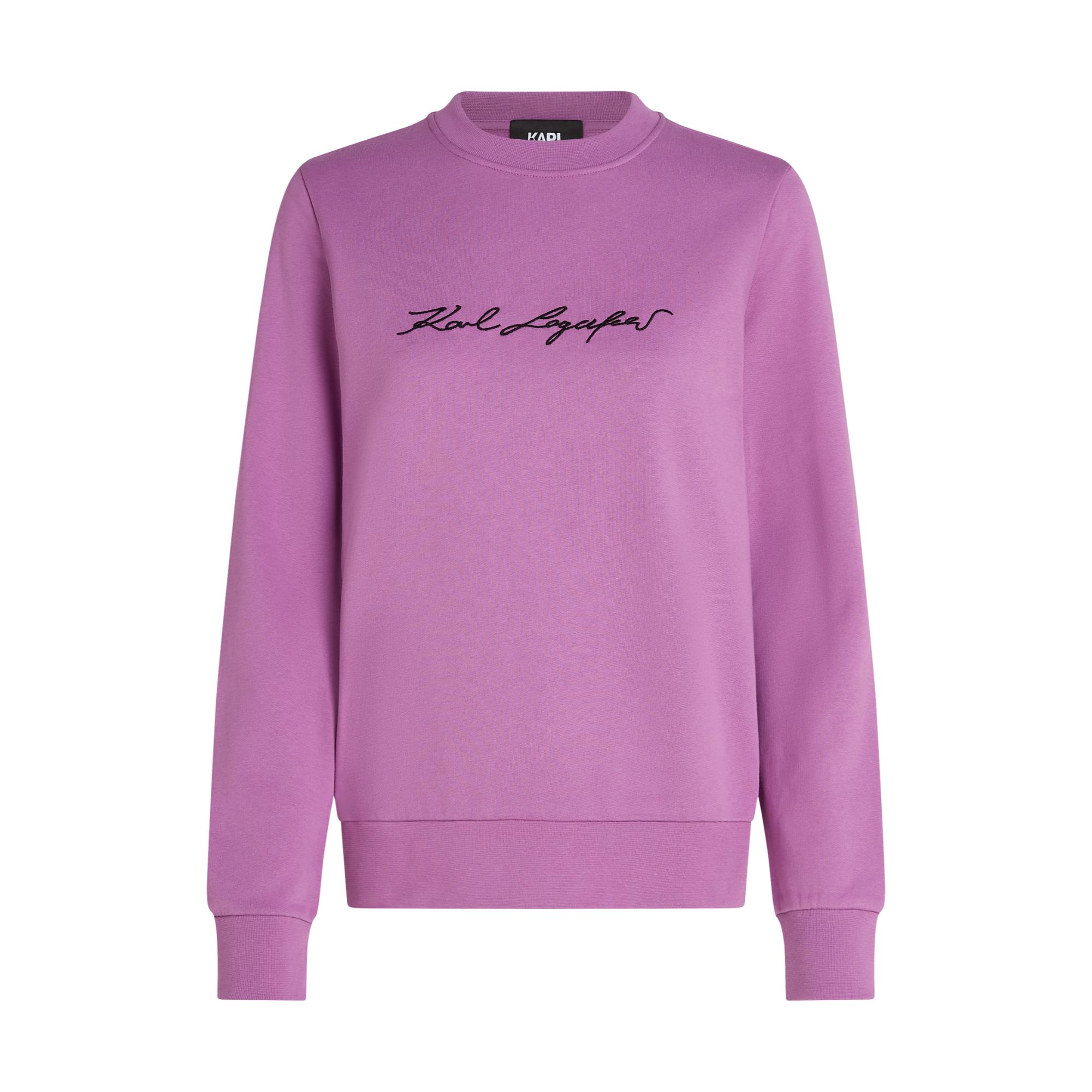 Tonal Sgntr Embroidery Sweatshirt - Iris Orchid