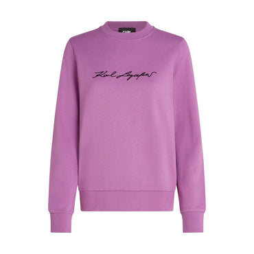 Tonal Sgntr Embroidery Sweatshirt - Iris Orchid