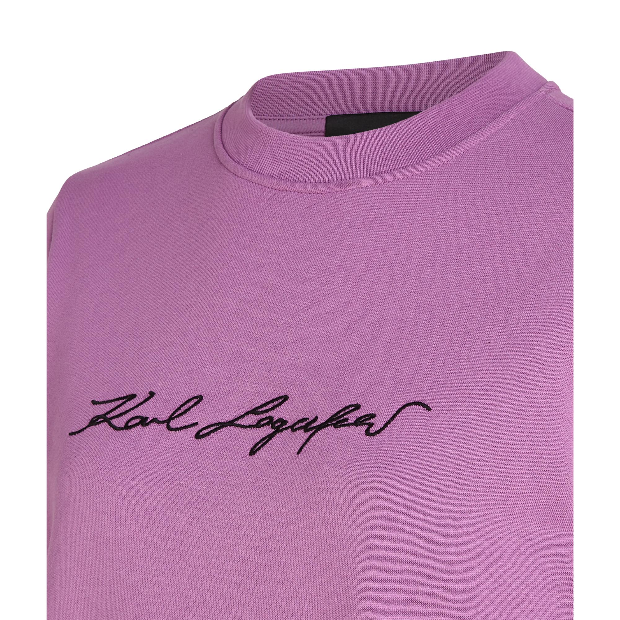 Tonal Sgntr Embroidery Sweatshirt - Iris Orchid