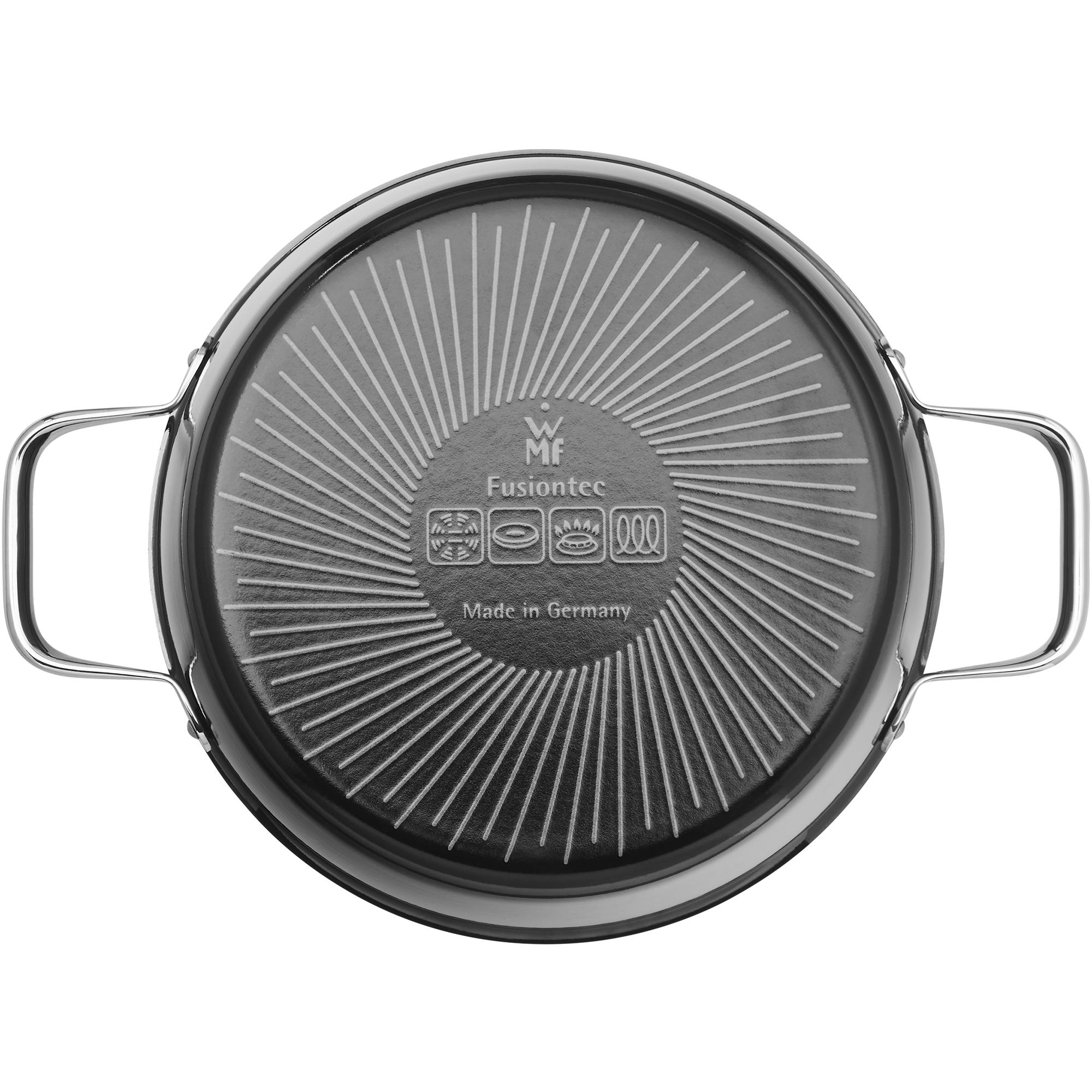 Fusiontec Aromatic 22cm Low Casserole with Lid - Black