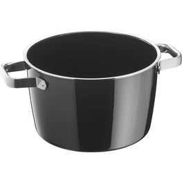 Fusiontec Aromatic 22cm High Casserole with Lid - Black