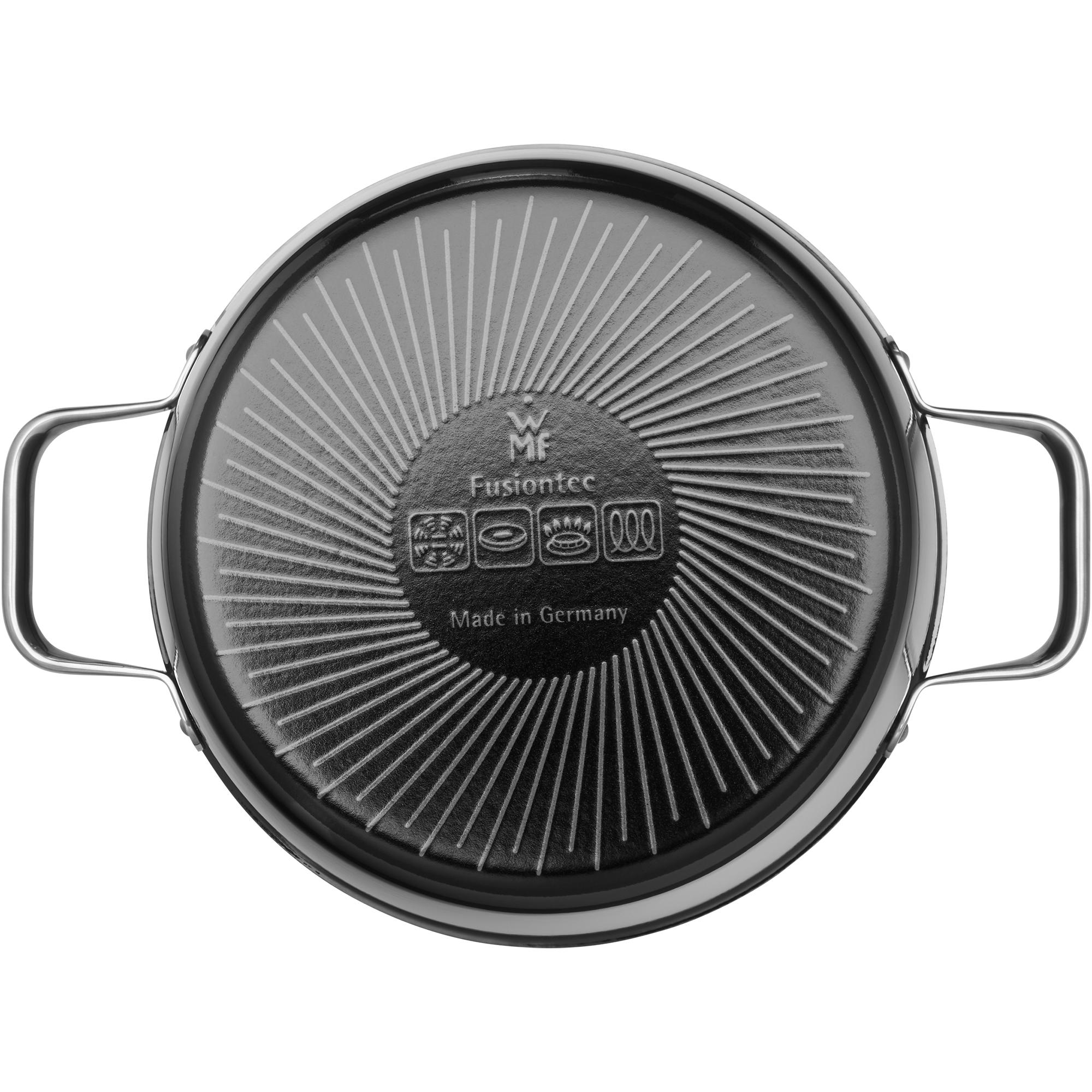 Fusiontec Aromatic 22cm High Casserole with Lid - Black