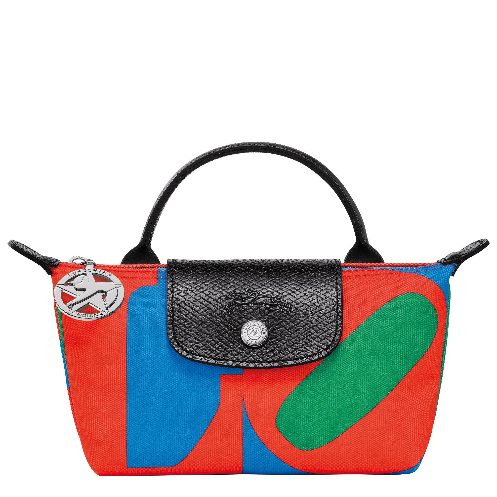 Longchamp x Robert Indiana Toile Pouch - Red