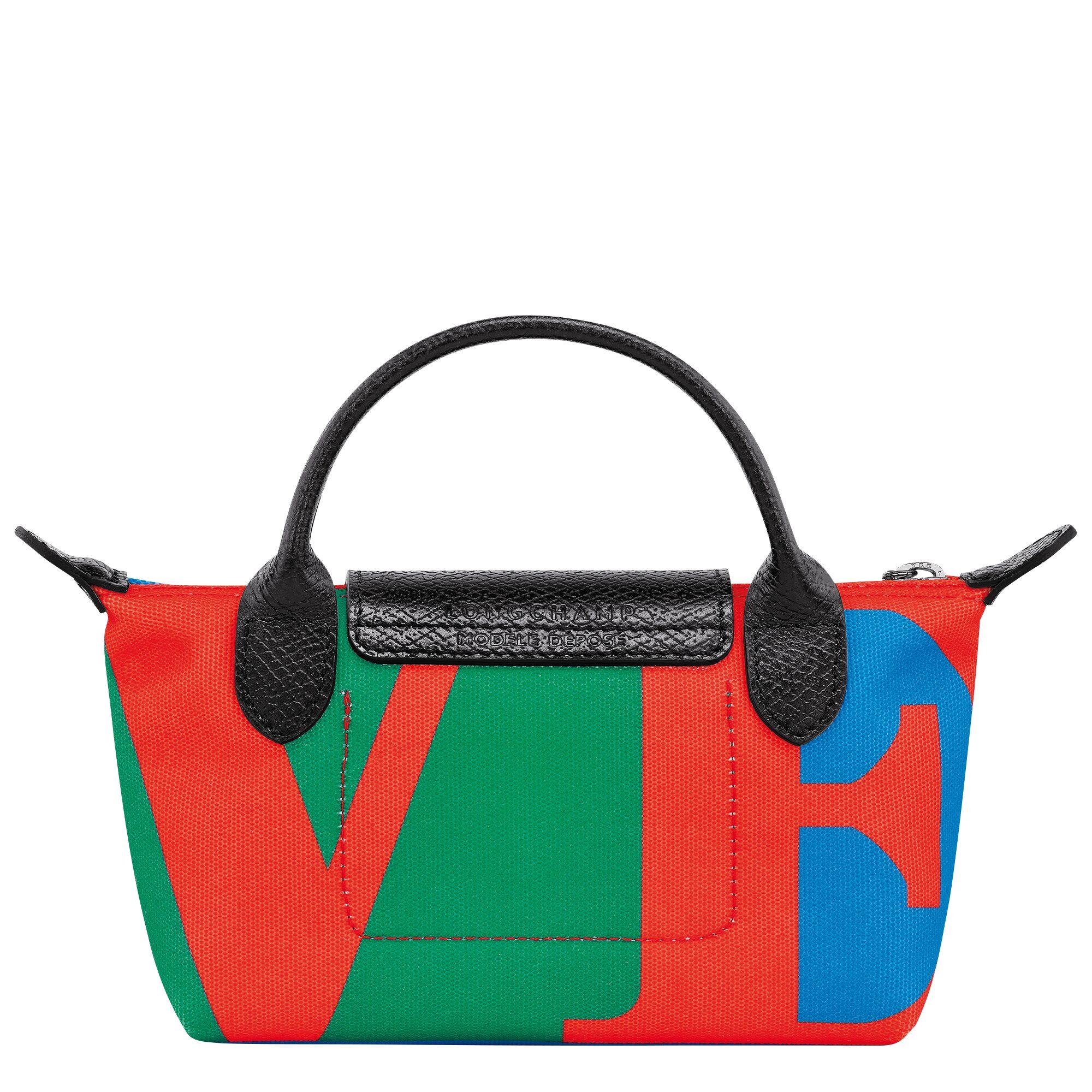 Longchamp x Robert Indiana Toile Pouch - Red