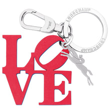 Longchamp x Robert Indiana Cuir Key Ring - Red