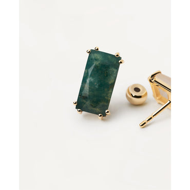 Maiko Moss Agate Single Earring