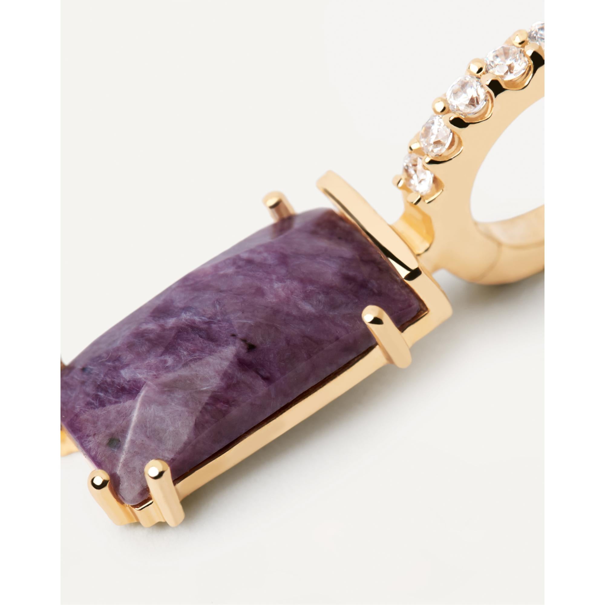 Kaori Charoite Single Earring