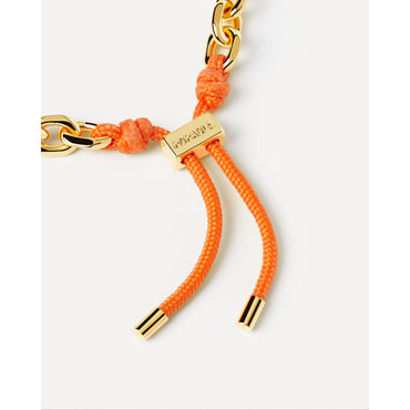 Tangerine Essential Rope and Chain Bracelet