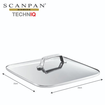 Scanpan TechnIQ Square Roaster Glass Lid - 33 x 33cm