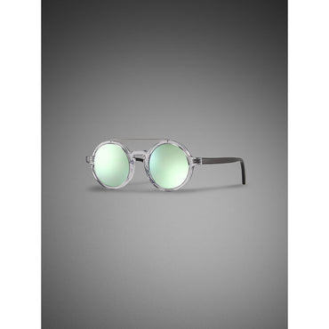 Unisex Retro Chinese Round Sunglasses Clear-Aqua - No Color