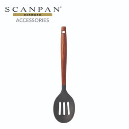 Scanpan Slotted Spoon, Silicone/Carbonized Ash - 31cm