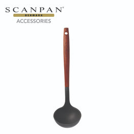 Scanpan Soup Ladle, Silicone/Carbonized Ash - 31cm