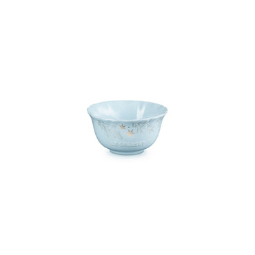 Frill Bowl w/Gold Decal 360ml - Light Coastal Blue