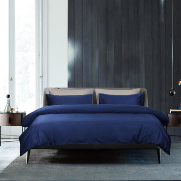 Bellami HTC Chic Suite 100% Egyptian Cotton 1000TC Nelli Bed Set - Midnight Blue