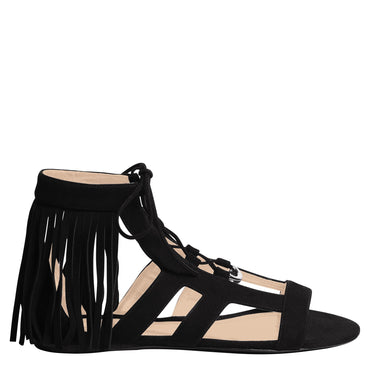 Autres Lignes Flat Sandals - Black