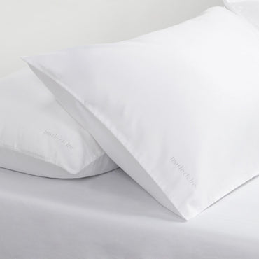 Marie Claire Solid Superior Cotton Sateen 1000TC Fitted Sheet - Cloud White